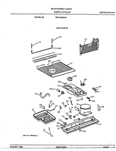 Unit Parts Diagram and Parts List for 140060A  General Electric Refrigerator
