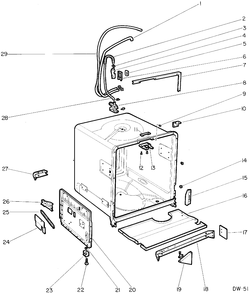 VALVE & TUB GROUP Diagram and Parts List for 41290B118  General Electric Dishwasher