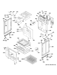 Body Parts Diagram and Parts List for PGS930YP8FS  General Electric Range