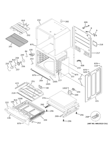 Body Parts Diagram and Parts List for JS760DP1WW  General Electric Range