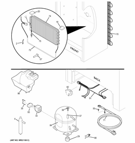Part Location Diagram of WR84X52 GE Condenser