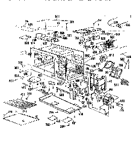 Microwave Diagram and Parts List for JKP65WP1  General Electric Microwave Oven Combo