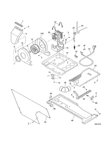 MOTOR/BLOWER/BELT Diagram and Parts List for 52750 MLC275CW1 General Electric Washer