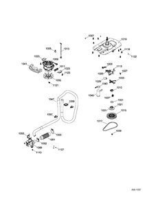 DRIVE COMPONENTS WASHER Diagram and Parts List for GUAP240EM3WW  General Electric Washer
