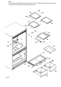 FF SHELVES Diagram and Parts List for PNQ22LMHBFES  General Electric Refrigerator