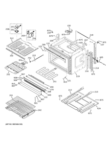 Lower Oven Diagram and Parts List for PTD700LSN3SS  General Electric Wall Oven