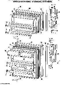 Doors Diagram and Parts List for MTX14EMERWH  General Electric Refrigerator