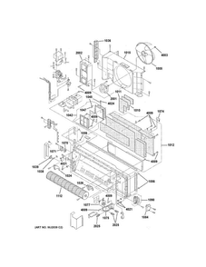Motor & Chassis Parts Diagram and Parts List for AZ41E09EABW5  General Electric Air Conditioner