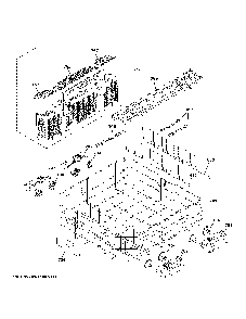 Lower Rack Assembly Diagram and Parts List for DDT700SBN5TS  General Electric Dishwasher