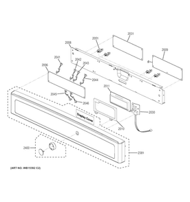 Control Panel Diagram and Parts List for JK3800SH2SS  General Electric Microwave Oven Combo
