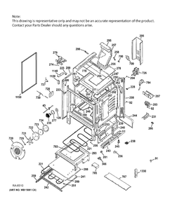BODY PARTS Diagram and Parts List for CC2S985SET8SS  General Electric Range