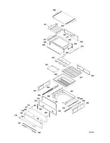 Part Location Diagram of WS01F00139 GE INSULATION DOOR