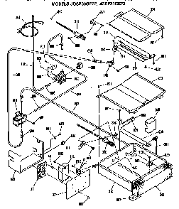 Gas Control System Diagram and Parts List for JGSP30GEP2  General Electric Range