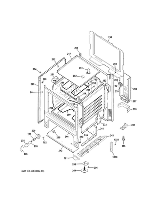 Body Parts Diagram and Parts List for JBS460DM1WW  General Electric Range