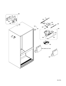 FF FUNCTIONAL PARTS Diagram and Parts List for GDRC0KBXARWW  General Electric Refrigerator