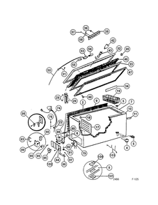 FREEZER Diagram and Parts List for 81560  General Electric Freezer