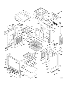 BODY PARTS Diagram and Parts List for JCSP42SR1SS  General Electric Range