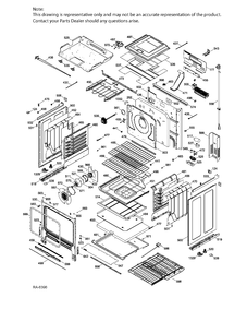BODY PARTS Diagram and Parts List for PCS940DF2WW  General Electric Range