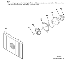 CONVECTION FAN Diagram and Parts List for ZGP366NR5SS  General Electric Range