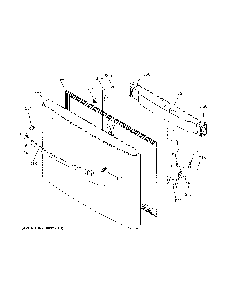 Freezer Door Diagram and Parts List for PWE23KYNEFS  General Electric Refrigerator