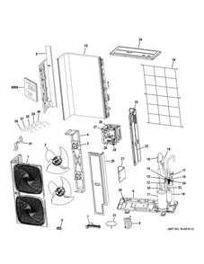 Room Air Conditioner Diagram and Parts List for ASH4248UCDDA1  General Electric Air Conditioner