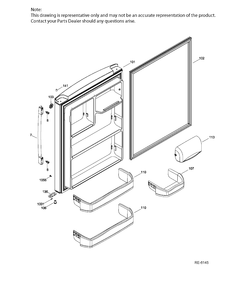 FF DOOR Diagram and Parts List for GBR20DTEBRBB  General Electric Refrigerator