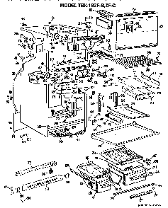 Cabinet Parts Diagram and Parts List for TBX18ZFB  General Electric Refrigerator