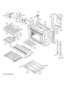 Body Parts Diagram and Parts List for PTS9000SN5SS  General Electric Wall Oven