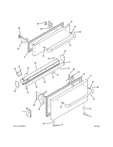FZ DOOR Diagram and Parts List for ZFGB21HYDSS  General Electric Refrigerator
