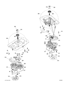 MECHANISM Diagram and Parts List for GUAP270EM0WW  General Electric Washer