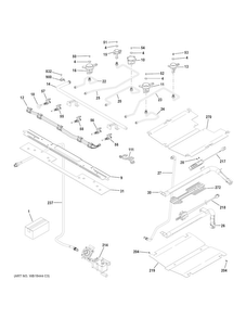 Gas & Burner Parts Diagram and Parts List for JGB660SEJ2SS  General Electric Range