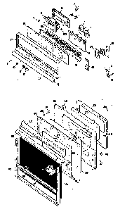 Control & Door Diagram and Parts List for JKP16G0J3  General Electric Wall Oven