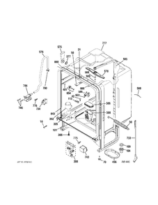 BODY PARTS Diagram and Parts List for 4070610  General Electric Dishwasher