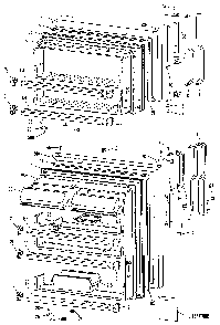 Door Diagram and Parts List for TBX24TLR  General Electric Refrigerator