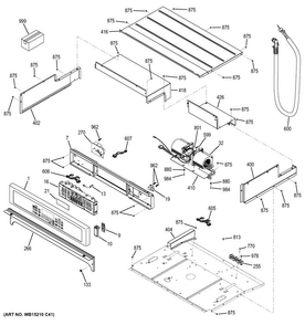 Control Panel Diagram and Parts List for CK7500SH2SS  General Electric Wall Oven