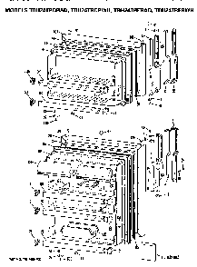 Doors Diagram and Parts List for TBH24TRDRAD  General Electric Refrigerator