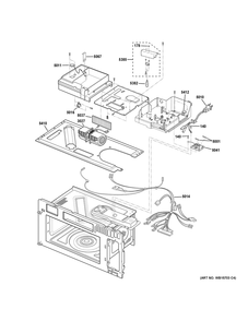 Interior Parts (2) Diagram and Parts List for CVM517P4R2W2  General Electric Microwave