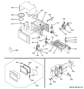 Microwave Diagram and Parts List for PEB7226EH1ES  General Electric Microwave