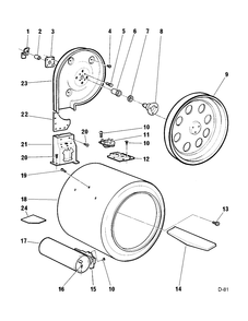 DRUM & DUCT Diagram and Parts List for MDG400L*119  General Electric Dryer