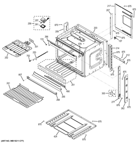 BODY PARTS Diagram and Parts List for JCK3000SF4SS  General Electric Range
