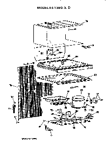 Unit Parts Diagram and Parts List for TB13SGBLAD  General Electric Refrigerator