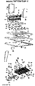 Unit Parts Diagram and Parts List for TBF17BFC  General Electric Refrigerator