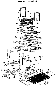 Unit Parts Diagram and Parts List for CTX20GJB  Hotpoint Refrigerator