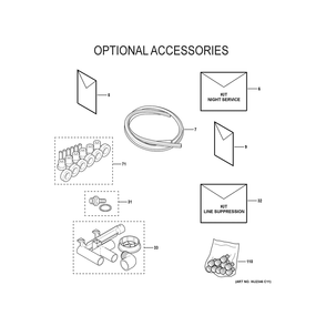 Optional Accessories 2 Diagram and Parts List for NF98U070M3B01  General Electric Furnace