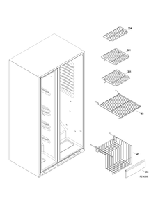 FZ SHELVES Diagram and Parts List for GSR23YBWHSS  General Electric Refrigerator