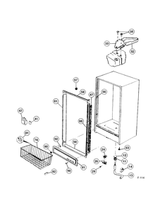 FREEZER Diagram and Parts List for 86160  General Electric Freezer