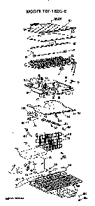 Unit Parts Diagram and Parts List for TBF16ZGB  General Electric Refrigerator