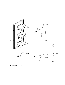 Fresh Food Door - Rh Diagram and Parts List for GFE26JEMPFDS  General Electric Refrigerator