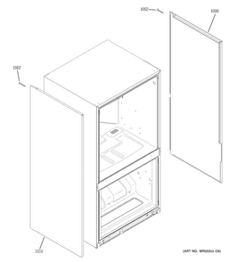Clad Components Diagram and Parts List for CWS21SSEAFSS  General Electric Refrigerator