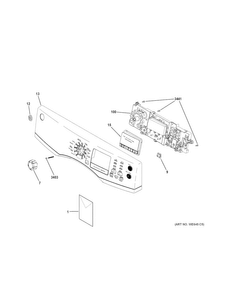 Part Location Diagram of WE04X26634 GE Button add time Assembly
